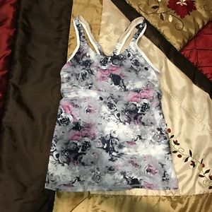 Flowered lululemon tank